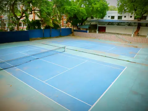 Outdoor tennis courts at Asansol Club