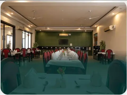 Banquet dining setup at Emerald Garden Club