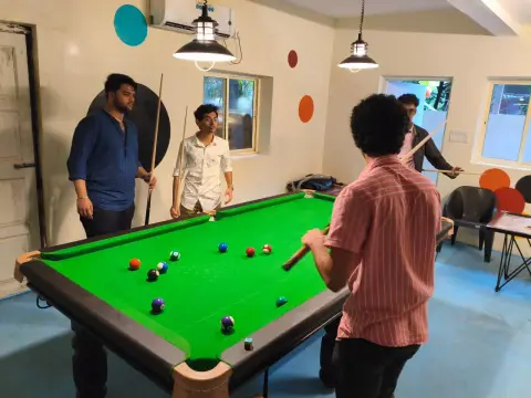 Goa Gymkhana Club — pool table in the indoor games area