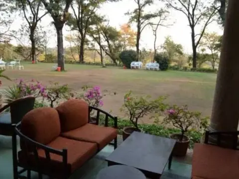 Gondwana Club veranda overlooking the lawn