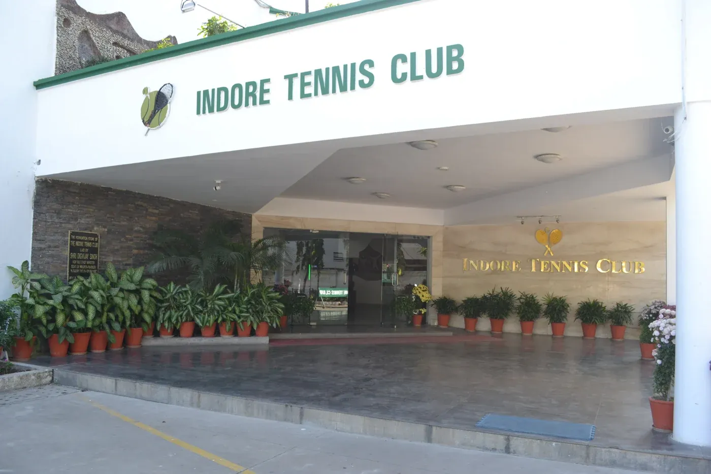 Indore Tennis Club signed main entrance