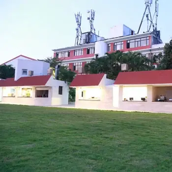 Main lawn and clubhouse at Jubilee Hills International Centre