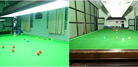 Billiards-room photo strip at KC Palace Club