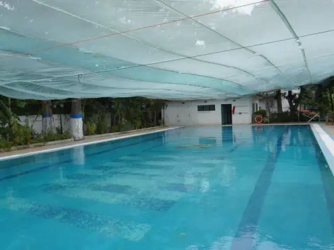 Covered swimming pool at Lake Club
