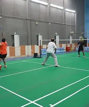 Indoor badminton hall at Ordnance Club